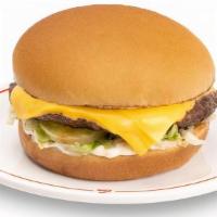 1/4 Lb. Cheeseburger · 1/4 lb. of beef* with lettuce, cheese, pickle and Frisch’s Original Tartar Sauce.