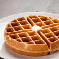 H-Town Waffle · A single LARGE waffle with a side of syrup and vegan  butter.