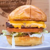 Classic American · Freshly ground one-third pound beef patty, American cheese, mayonnaise, mustard, diced onion...
