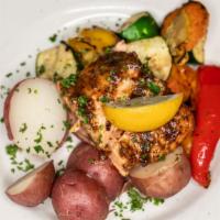 Salmon O'Connor · Fresh Atlantic salmon brushed with a fresh maple, mustard and ale glaze, char grilled to per...