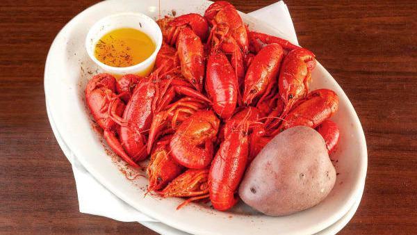 Hot Boiled Crawfish - Mudbug Monday Special - $3.00 Off 2Lb · Crawfish in it's purest Louisiana traditional form.  Fresh boiled with new potato and corn cobette and drawn butter.  The ultimate Cajun Finger Food!