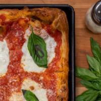 Grandma Pie (Long Island Classic) (8 Slices) · Extra thin crust pan pizza topped with fresh mozzarella cheese, tomato sauce and basil pesto...