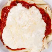 Penne · Penne pasta with marinara sauce & mozzarella. Add meatballs for $0.99 each. Comes with an or...