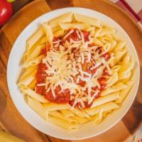 Penne · Penne pasta with marinara sauce & mozzarella. Add meatballs for $0.99 each. Comes with an or...