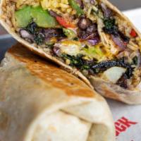 Veggie Burrito · mushrooms, peppers, onions, rice, black beans, lettuce, jack cheese, sour creams