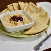 Haley'S Hummus & Pita · Denotes healthy menu items. A combination of fresh chickpeas, a touch of garlic and tahini, ...
