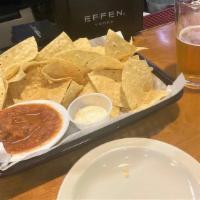 Chips & Salsa · Freshly made tortillas chips served with homemade salsa.