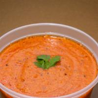 Roasted Red Bell Pepper, Corn & Jalepeno Soup Cup · 