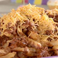 Famous Gratiot Chili Fries Special · Served with ground beef, onions, and your choice of cheese.