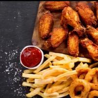 9 Piece Wing Ding Dinner · served with fries, grilled Texas toast &  drink