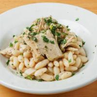 Tonno E Fagioli · White Beans, Celery, Anchovy, Tuna, Red Onion, Capers, Parsley, Basil