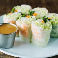 Fresh Salad Roll · Fresh roll stuffed with cucumber, carrot, lettuce & fresh basil served with peanut sauce.
