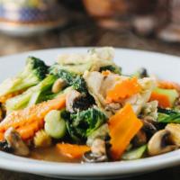 Vegetable Delight · Choice of meats stir-fried with fresh garden vegetables in brown sauce. ​