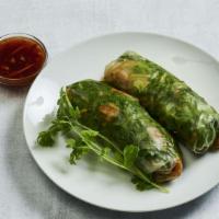 Jicama Roll · 2 pieces. Lettuce, mint, cucumber, white onion, beansprout, fried shallot and peanut wrapped...
