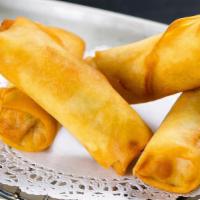 Spring Rolls (4 Pieces) · Crispy miniature egg rolls with vegetables.
