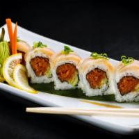 Sorrento Roll · Spicy tuna topped with albacore, green onion and ponzu sauce.