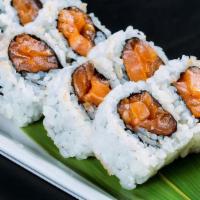 Spicy Salmon Roll · Spicy salmon inside.