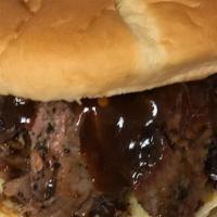 Beef Brisket Sandwich · comes with 1 side.