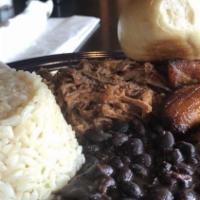 Pabellón - Ropa Vieja · Gluten free. hand-shredded beef or chopped marinated chicken breast served with steam rice, ...