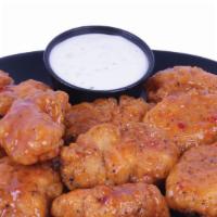 Boneless Oven Roasted Chicken Wings · Oven Roasted Boneless Wings, Served with Bleu Cheese or Ranch for dipping. Wing count per or...
