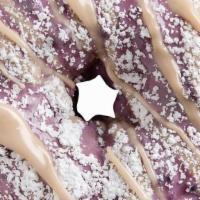 Blueberry Pancake · Blueberry icing with maple drizzle & powdered sugar