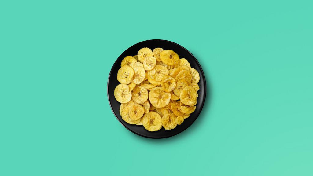 Banana Chips · Deep-fried and seasoned crispy slices of bananas.