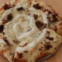 The Cbr Blue Ribbon Pizza · Hand tossed dough with homemade ranch sauce, our signature cheese blend and grilled chicken,...