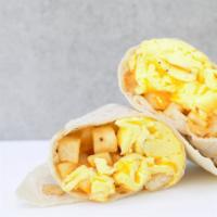 Potato Breakfast Burrito · Vegetarian. Potato, eggs, and cheddar cheese.
