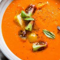 Tomato Pepper Soup · Tomatoes cooked with spices to make a thick soup.