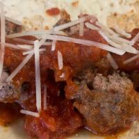 Meatball Smash · Homemade meatballs, marinara sauce, provolone and parmesan cheese smashed on grilled ciabatt...