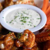 Chicken Wings (10 Wings) · Smoked Kansas City BBQ | Buffalo Thai Chili.
Served with carrots, ranch, or blue cheese. Cho...