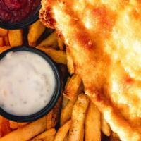 Fish & Chips · South African haddock, AleHouse Lager beer batter with lemon, caper dill tartar sauce, house...