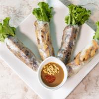 Combination Spring Rolls · Four pieces, beef, pork, chicken and shrimp spring rolls with vermicelli noodle and lettuce ...