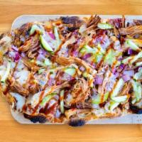 Barbecue · chicken, fontina cheese, pickles, red onions, barbecue sauce