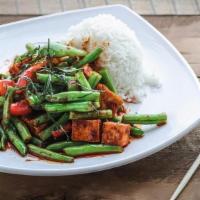 #.13 Prik Khing · Green beans with red curry, bell pepper, and basil