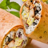 Burrito · 12 inch tortilla filled with choice of protein, toppings, and sauce.