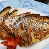 French Toast · Texas toast egg dipped with cinnamon and vanilla