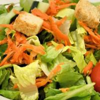 Side Salad · Lettuce with tomatoes, cucumbers, carrots and garlic croutons