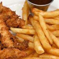 Kid Chicken Tenders · Home breaded served with fries