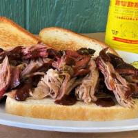 One Meat Dinner · Your choice of pulled pork, brisket, turkey, ham, sausage. Served with one side dish and Tex...