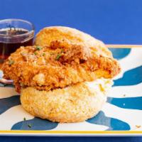 The Boozy Bird · Buttermilk fried chicken breast smothered in bourbon maple syrup.