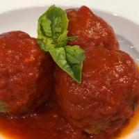 Meatballs Or Italian Sausage · House made meatballs OR Italian sausage, house made marinara, 2 meatballs OR 2 sausages