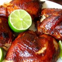 Whole Chicken (1) · Whole marinated char-broiled chicken. Served with two large sides.