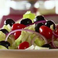 Salad (3-4 People) · Mixed greens,  red onion, black olives, tomato. Creamy Italian dressing