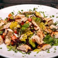 Chopped Chicken · Diced Chicken Breast, Romaine Lettuce, Mozzarella, Tomatoes, Basil, Sun Dried Tomatoes,Red W...