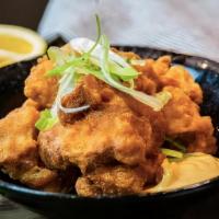 Tori Kara - Age · Japanese-style fried chicken, Chicken thigh, Soy, Garlic, Ginger.