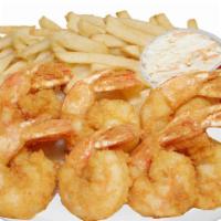 Fried Shrimp With Fries · 12 pieces fried shrimp with fries.