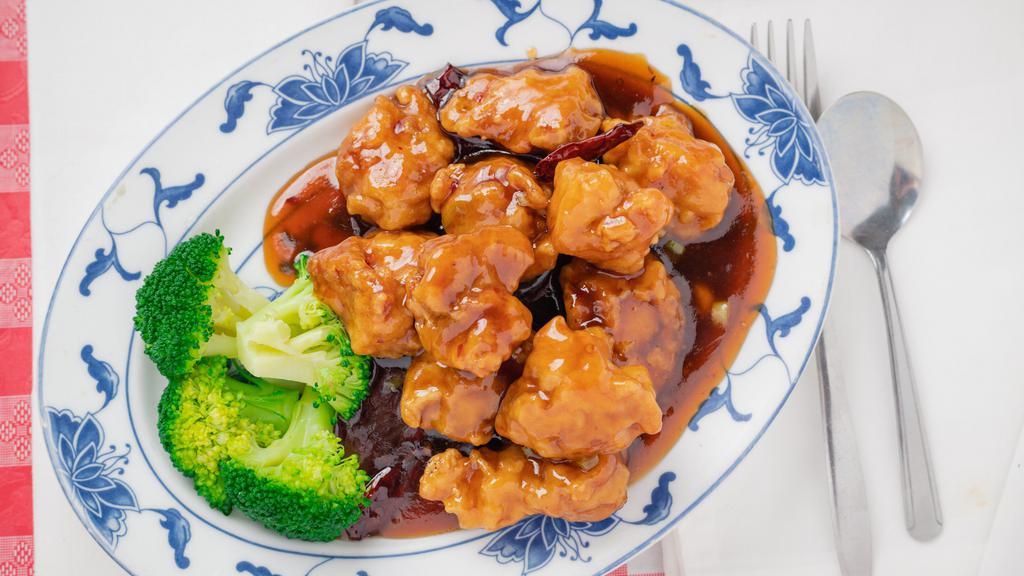 General Tso'S Chicken · Chunks of chicken sauteed in our chef's special sauce. hot and spicy.