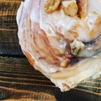 Cinnamon Rolls · Our kolache dough rolled with brown sugar and cinnamon filling, topped with homemade icing.
