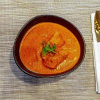 Angrezi Butter Chicken · Invented in great Britain, america's favorite! Grilled chicken tikka harmonized with creamy ...
